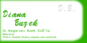 diana buzek business card